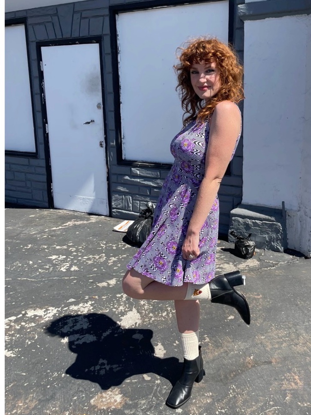 EUC Nooworks Purple Haze Brenda Dress MD